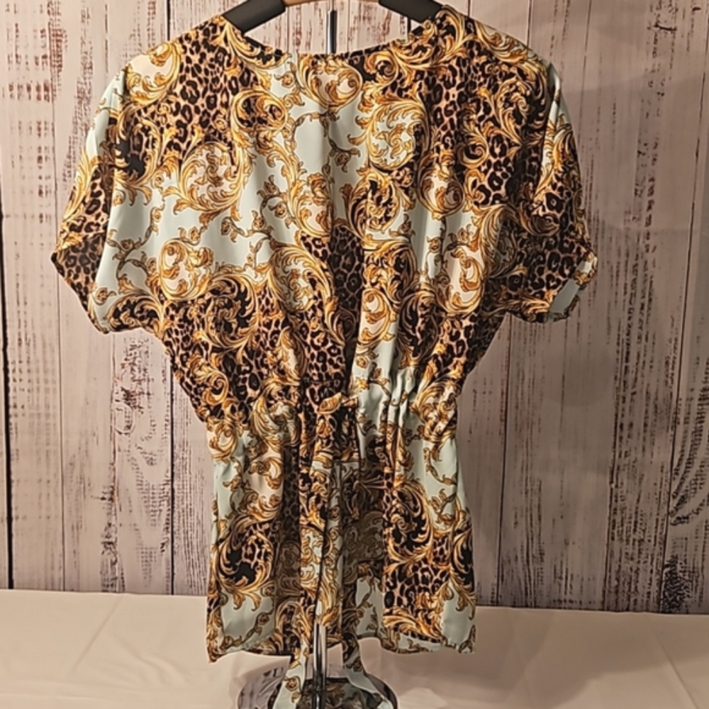 M by Marled Mix Print Belted Blouse